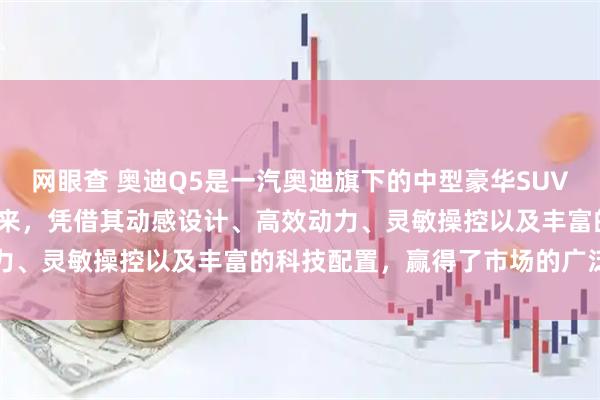 网眼查 奥迪Q5是一汽奥迪旗下的中型豪华SUV，自2007年首次亮相以来，凭借其动感设计、高效动力、灵敏操控以及丰富的科技配置，赢得了市场的广泛认可